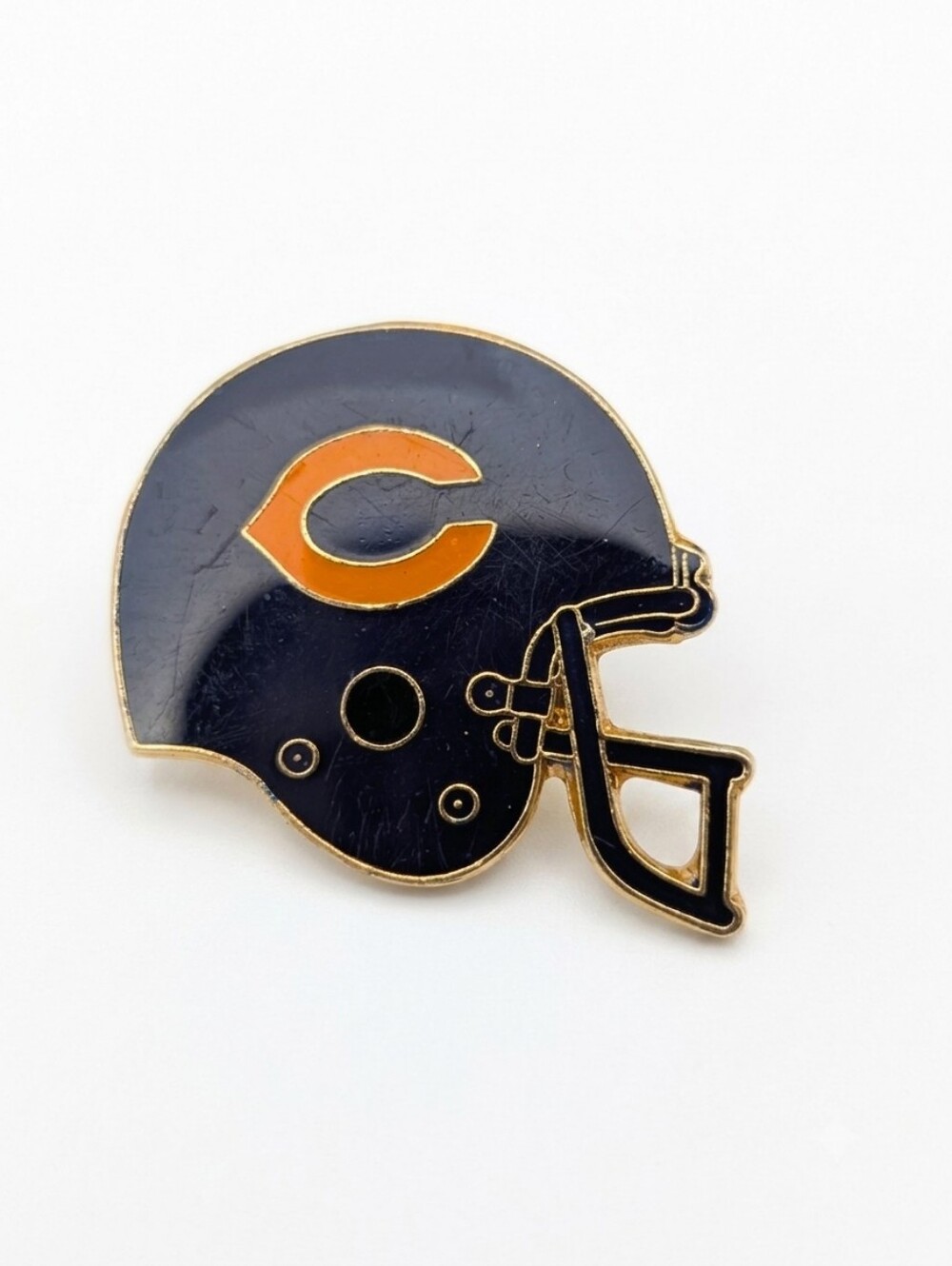 Vintage 1987 Chicago Bears Helmet Enamel Lapel Pin Peter David NFL
